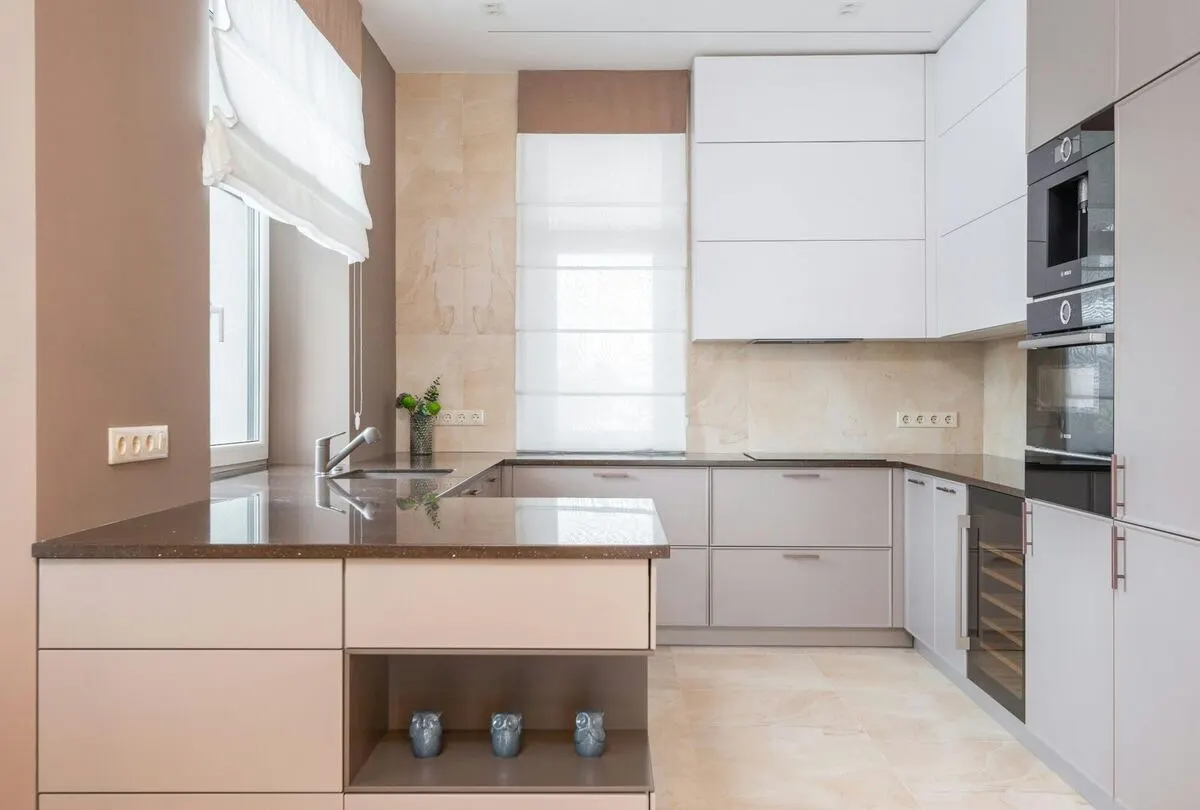 Luxury kitchen with custom cabinets and stone counters